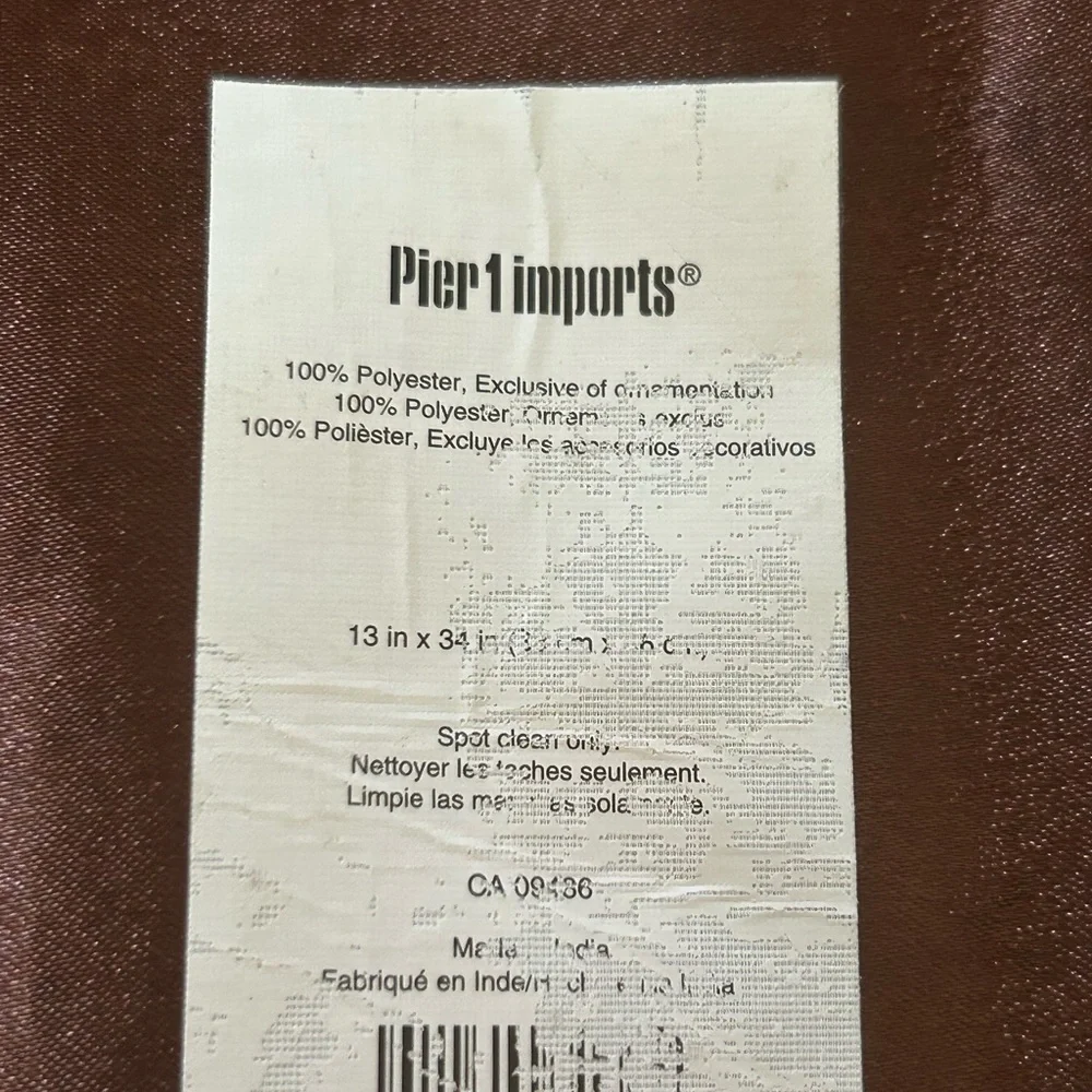 Pier 1 Imports Beaded Floral Table Runner